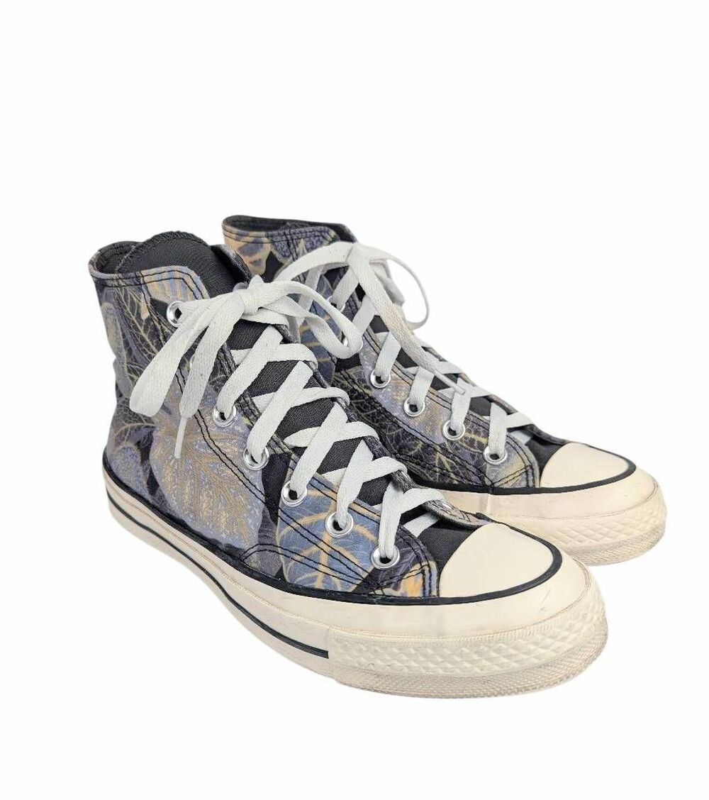 Converse Chuck 70 Gray & Blue tropical leaf hi top sneaker womens 7.5 mens 5.5 - Picture 3 of 8